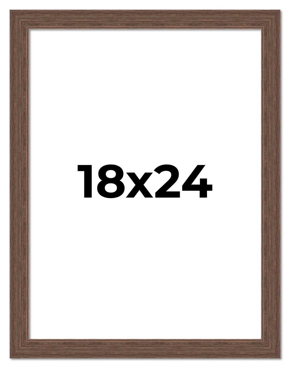 18x24 Wide Barnwood Picture Frame with UV-Resistant Acrylic & Acid Free Backing, Available in 6 Paint Finishes - Grey, Brown, White, and Black